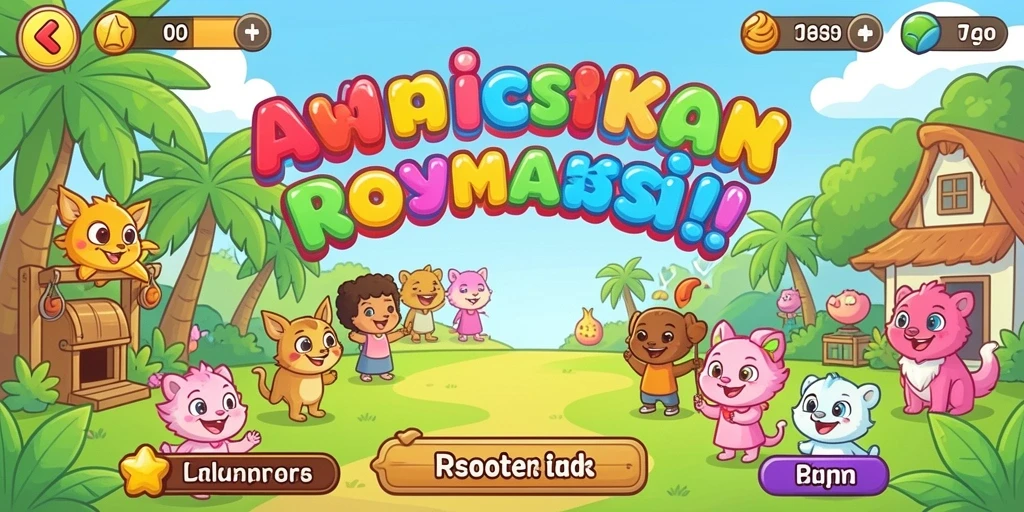Tampilan antarmuka permainan yang menarik.