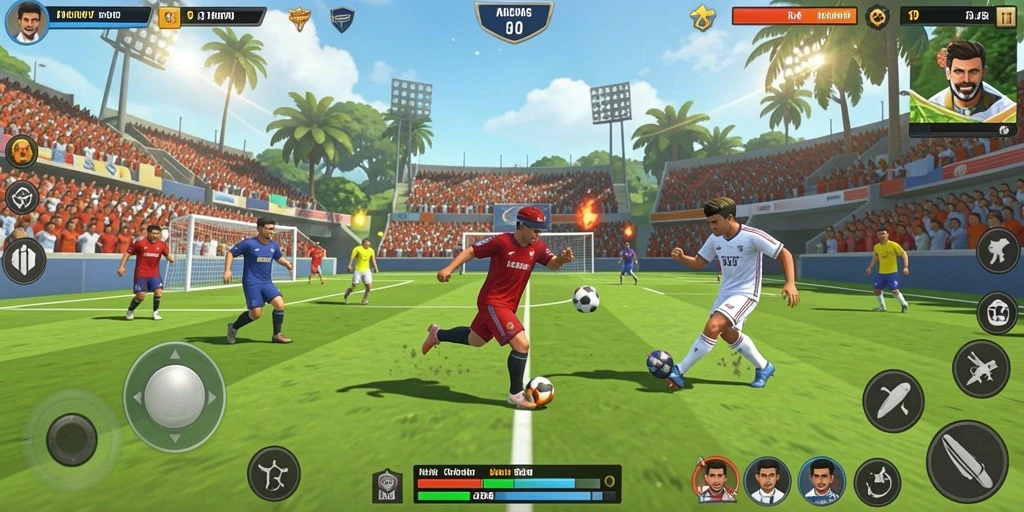 Gambaran karakter utama yang siap beraksi.