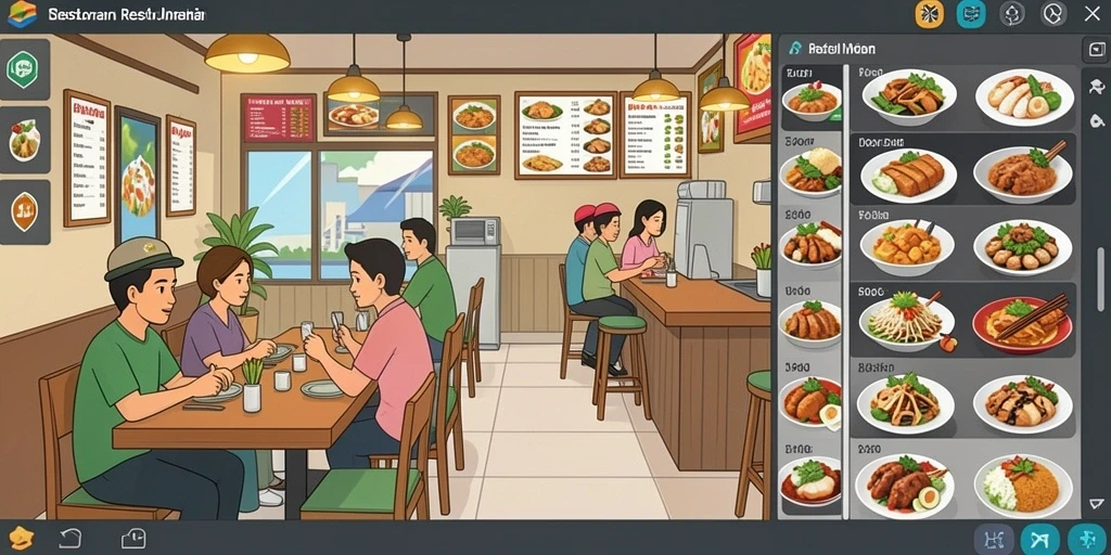 Tampilan antarmuka permainan yang modern dan menarik.